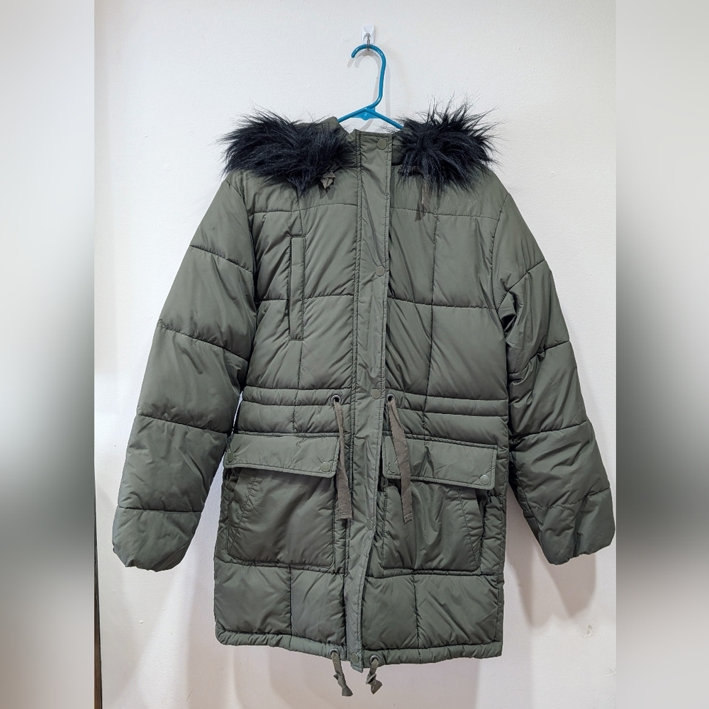 American Eagle Outfitters Oversized Puffer Jacket Green XXS